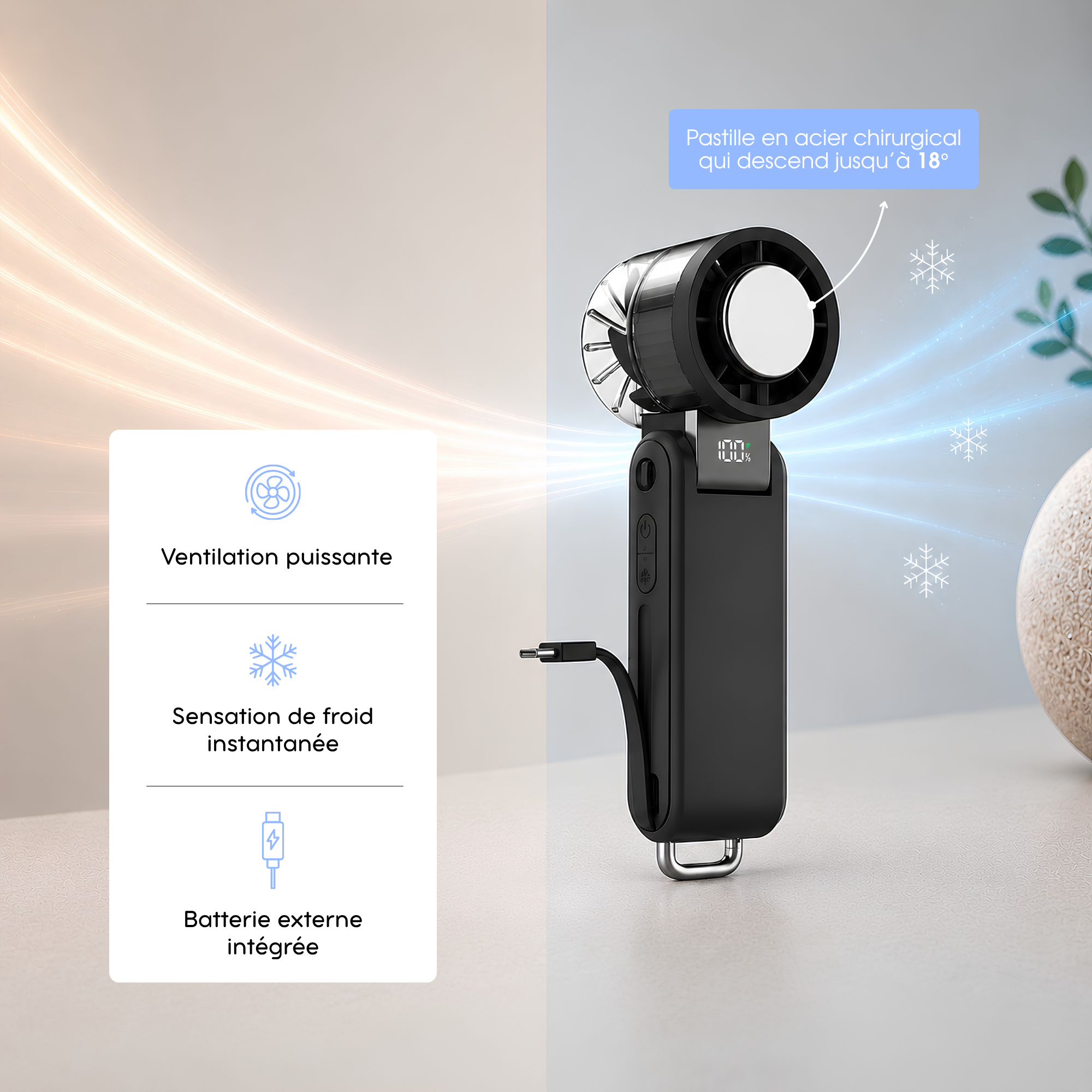 Climatiseur portable & Batterie externe - L'Airpower